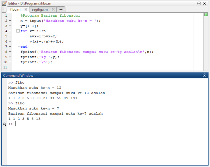 Fungsi For Pada MATLAB Dan Nested For Pada MATLAB - Advernesia