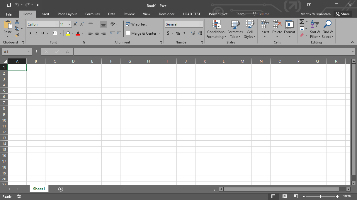 Jendela Microsoft Excel