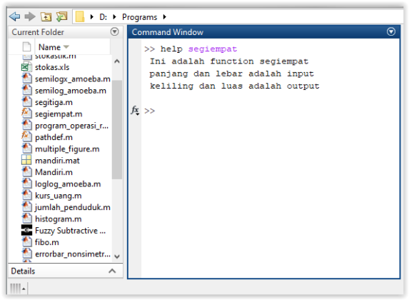 Cara Membuat Function Pada Matlab Dan Contoh Programnya 5459