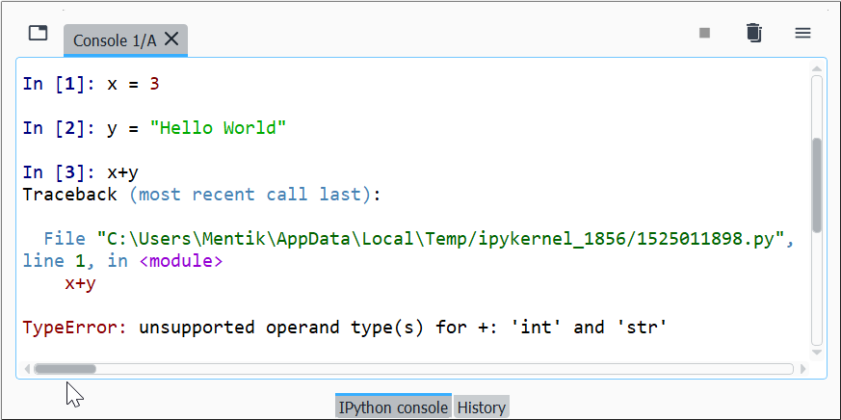 Python error traceback. Интерпретатор Python пример. TYPEERROR: unsupported operand Type(s) for -: 'Str' and 'Str'.