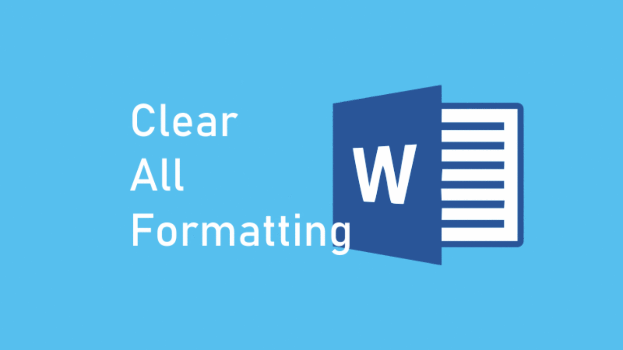 program to clear all text formatting in word